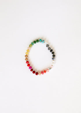 Natural Gemstone Bracelet + 14k Gold Filled Toggle : Paradise