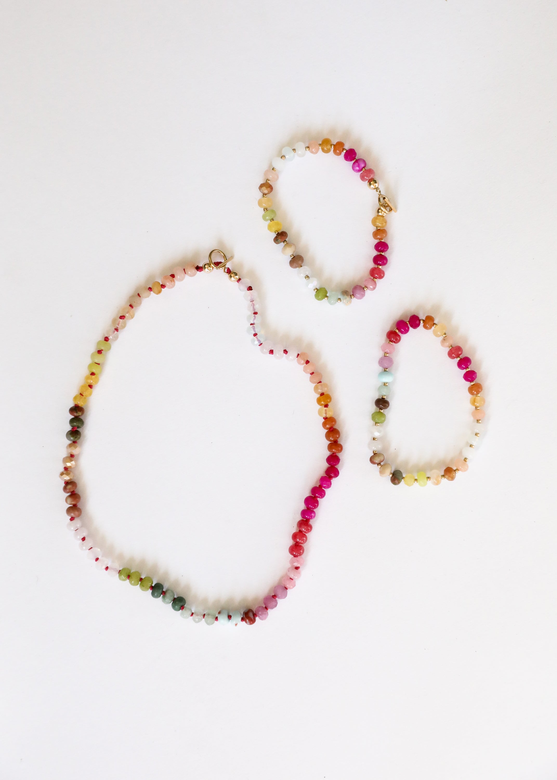 CanyonLeaf Natural Gemstone Necklace + 14k Gold Filled Toggle : Sandbar — necklace category context