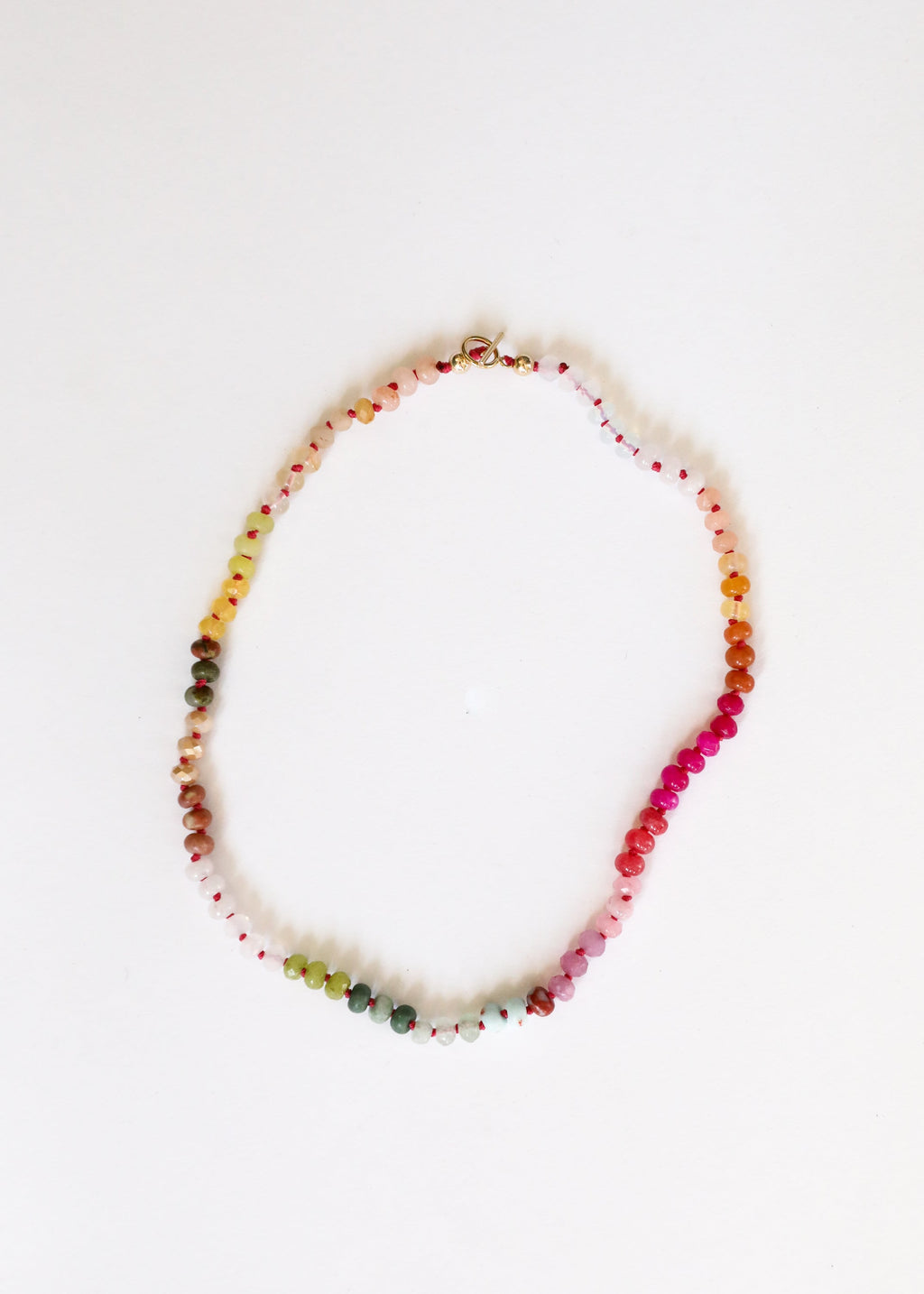 CanyonLeaf Natural Gemstone Necklace + 14k Gold Filled Toggle : Sandbar — Gold detail