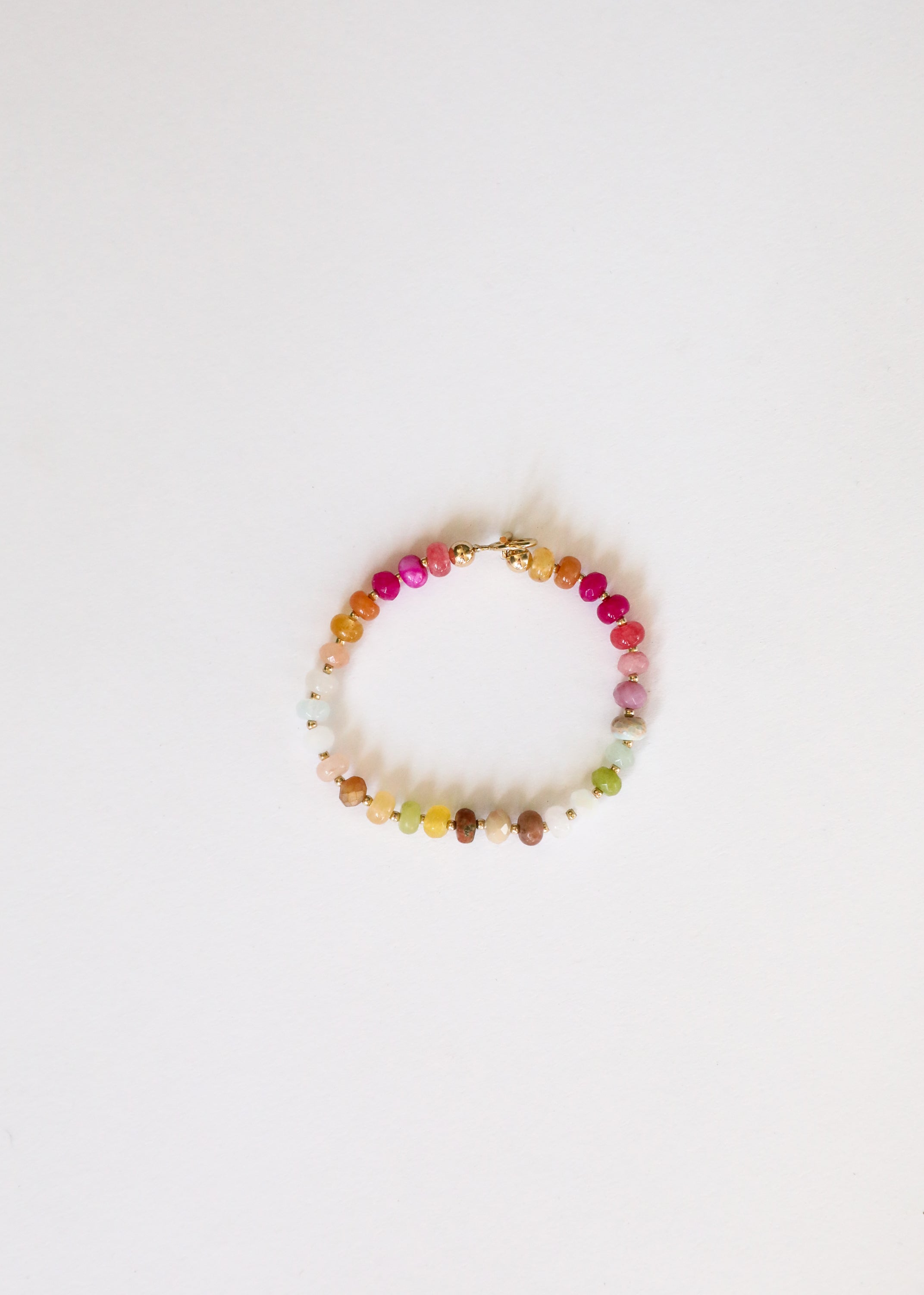 CanyonLeaf Natural Gemstone Bracelet + 14k Gold Filled Toggle : Sandbar — Gold detail