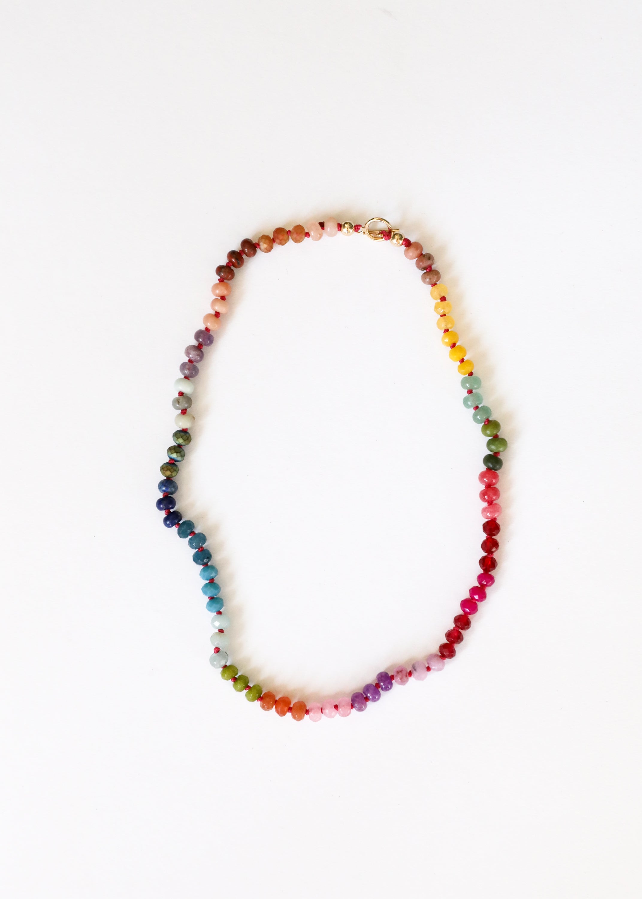 CanyonLeaf Natural Gemstone Necklace + 14k Gold Filled Toggle : Gold Rush — main product shot