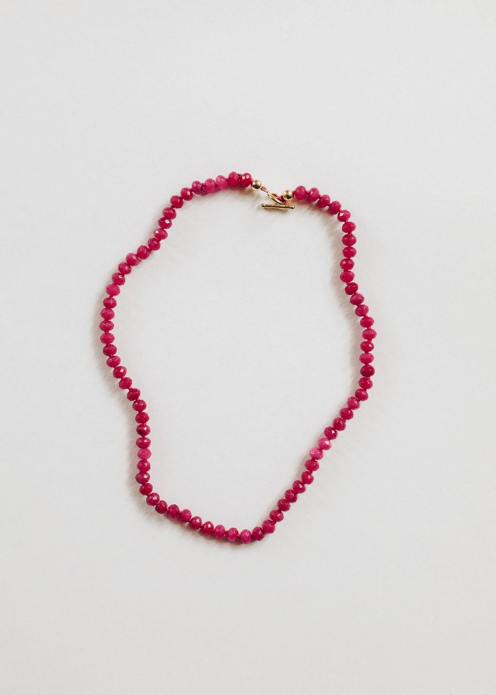 CanyonLeaf Pink Jade + 14k Gold Filled Toggle || Gemstone Necklace — Pink detail