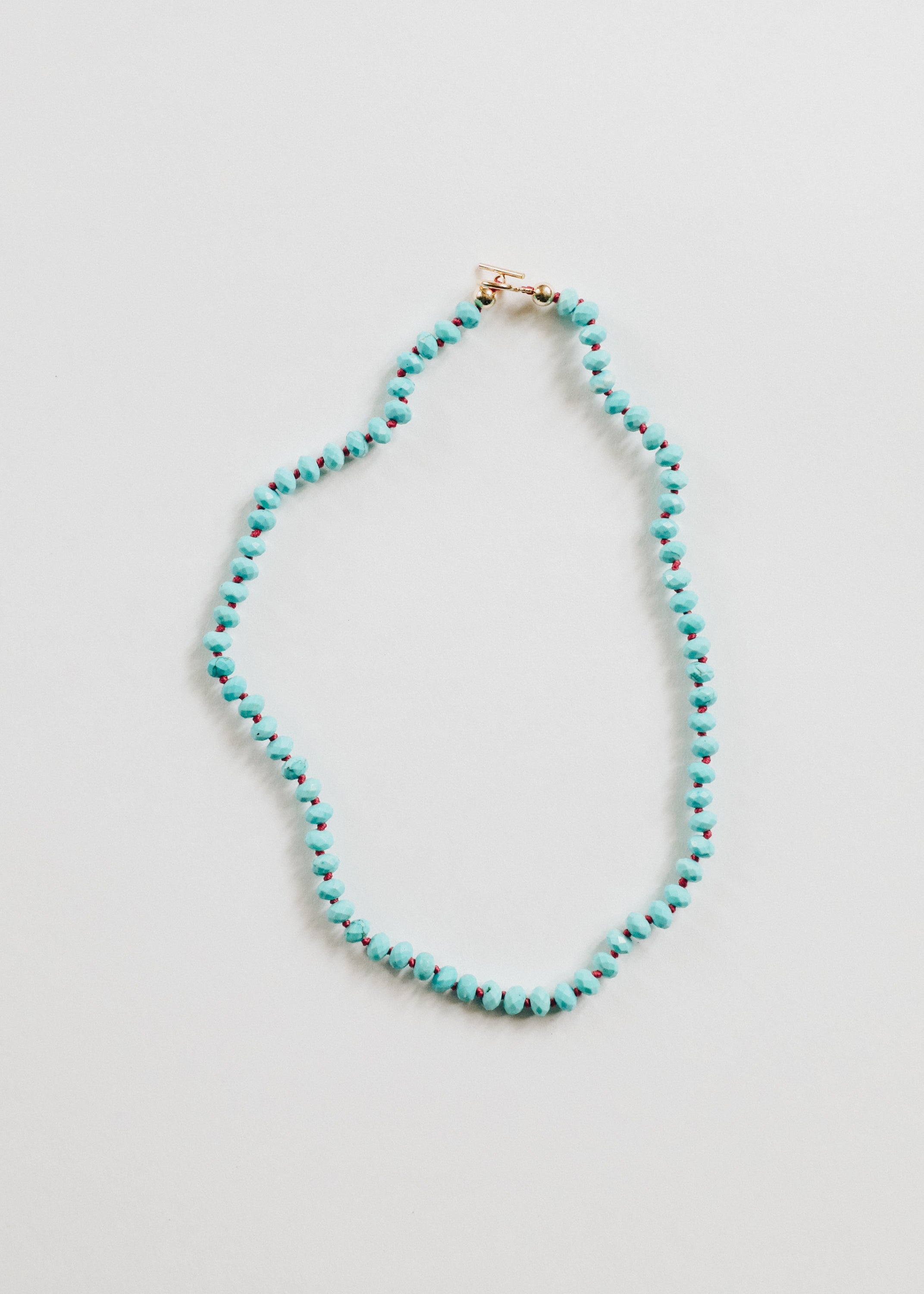 CanyonLeaf Turquoise + 14k Gold Filled Toggle || Gemstone Necklace — main product shot
