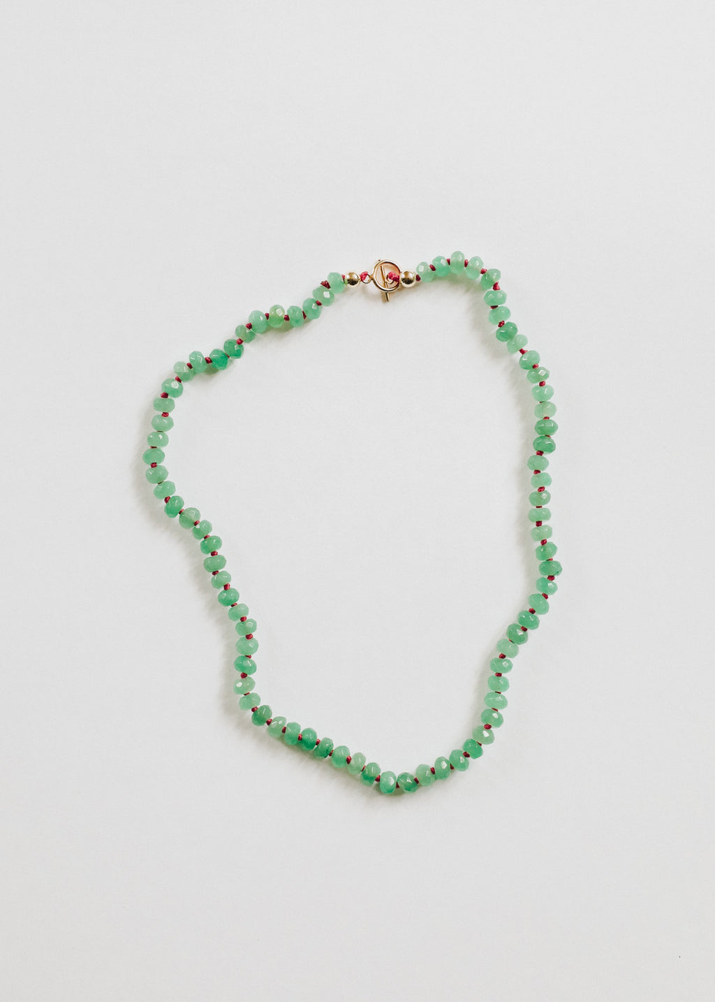 CanyonLeaf Natural Aventurine + 14k Gold Filled Toggle || Gemstone Necklace — Gold detail