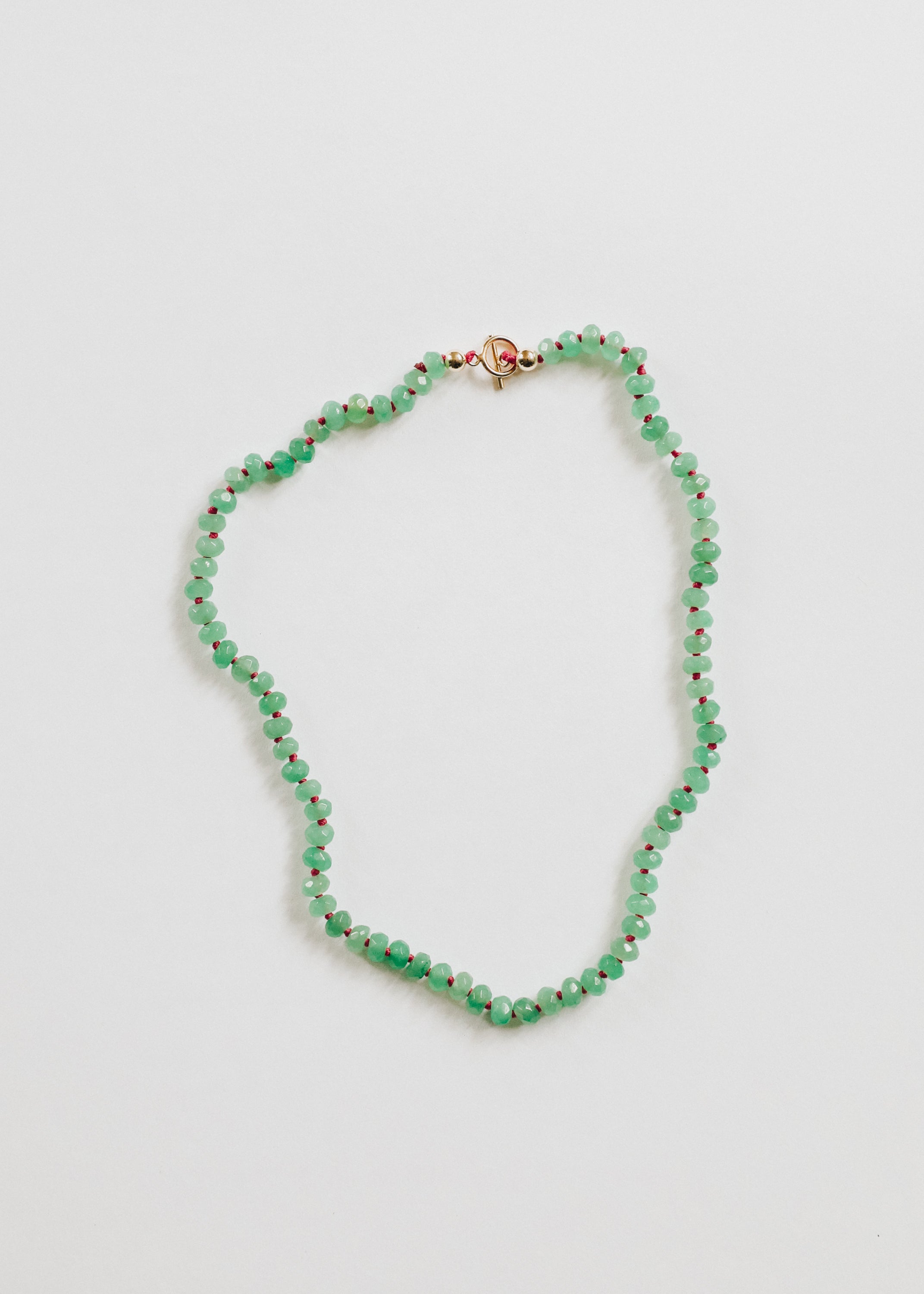 CanyonLeaf Natural Aventurine + 14k Gold Filled Toggle || Gemstone Necklace — Gold detail