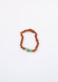 CanyonLeaf Raw Cognac Baltic Amber + Raw Aventurine || Anklet or Bracelet — main product shot