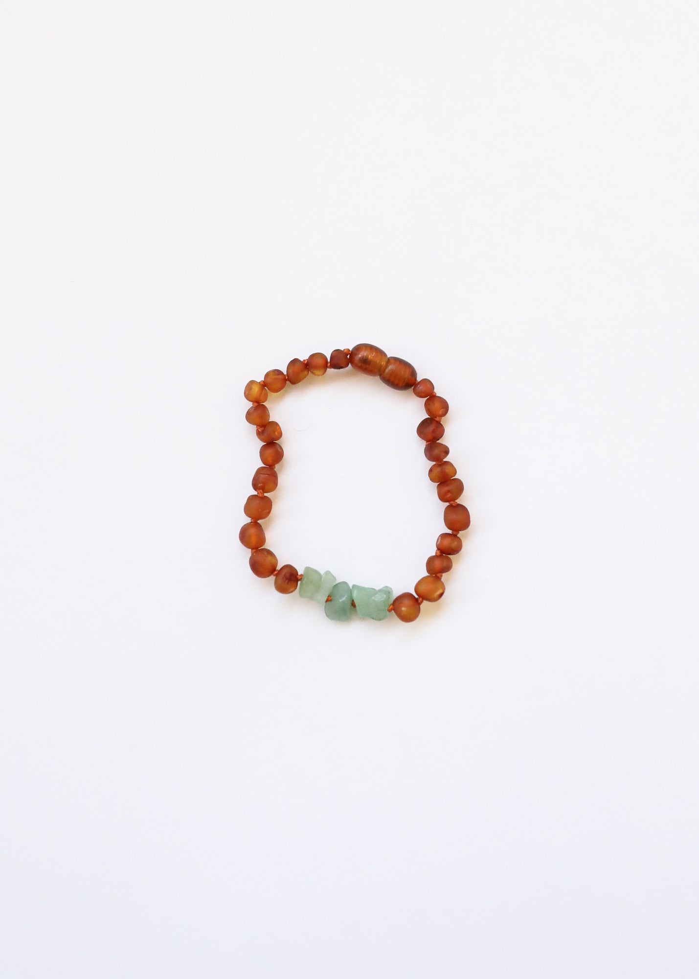 CanyonLeaf Raw Cognac Baltic Amber + Raw Aventurine || Anklet or Bracelet — main product shot