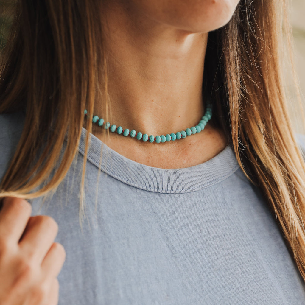 CanyonLeaf Turquoise + 14k Gold Filled Toggle || Gemstone Necklace — necklace category context