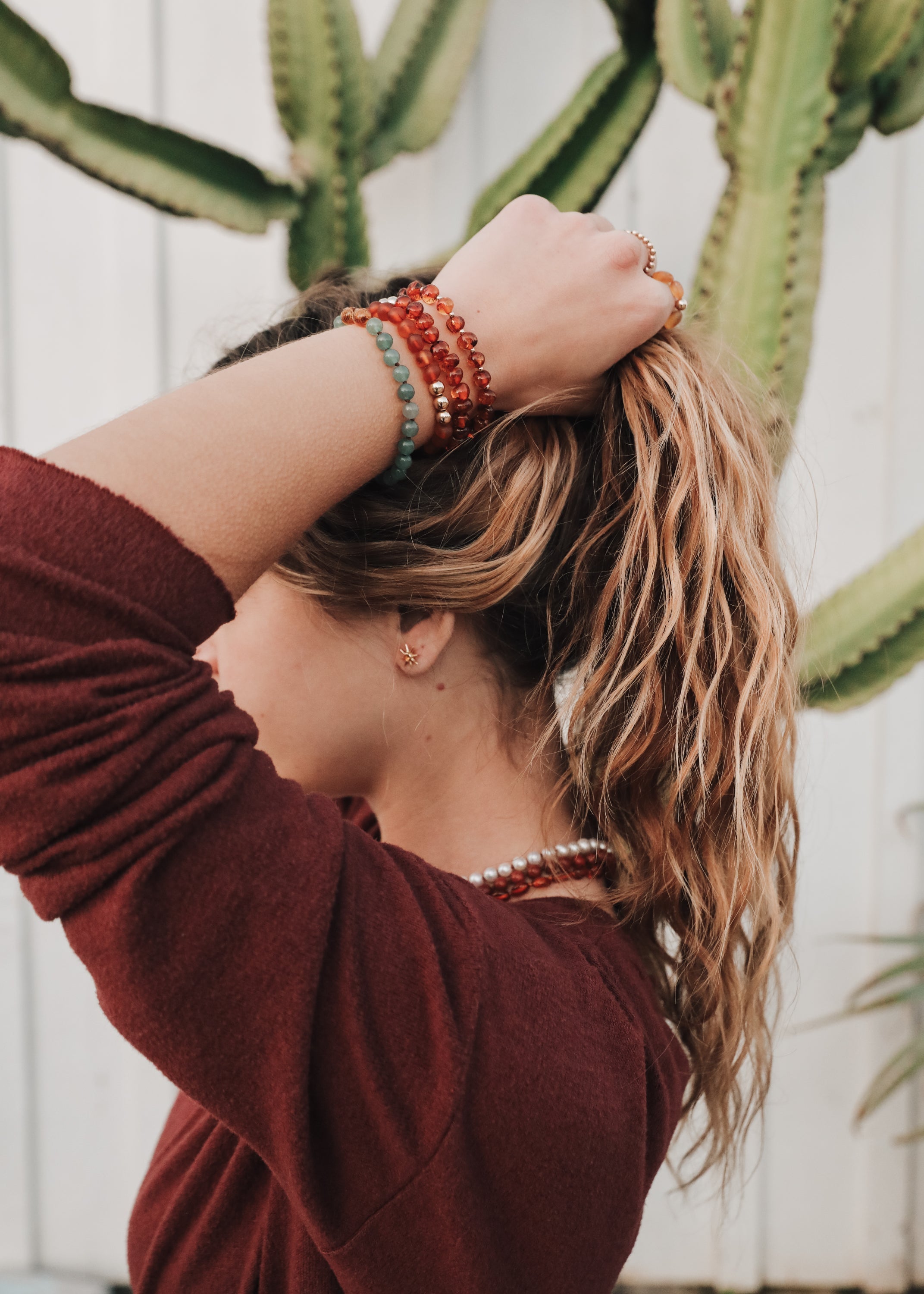 CanyonLeaf Shungite : 14k Gold Filled Sun + Moon || Stretch Bracelets — detail shot 6