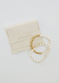CanyonLeaf Pearl : 14k Gold Filled Sun + Moon || Stretch Bracelets — detail shot 6