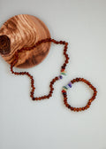 CanyonLeaf Raw Cognac Baltic Amber + Raw CHAKRA Crystals || Adult Bracelet — main product shot