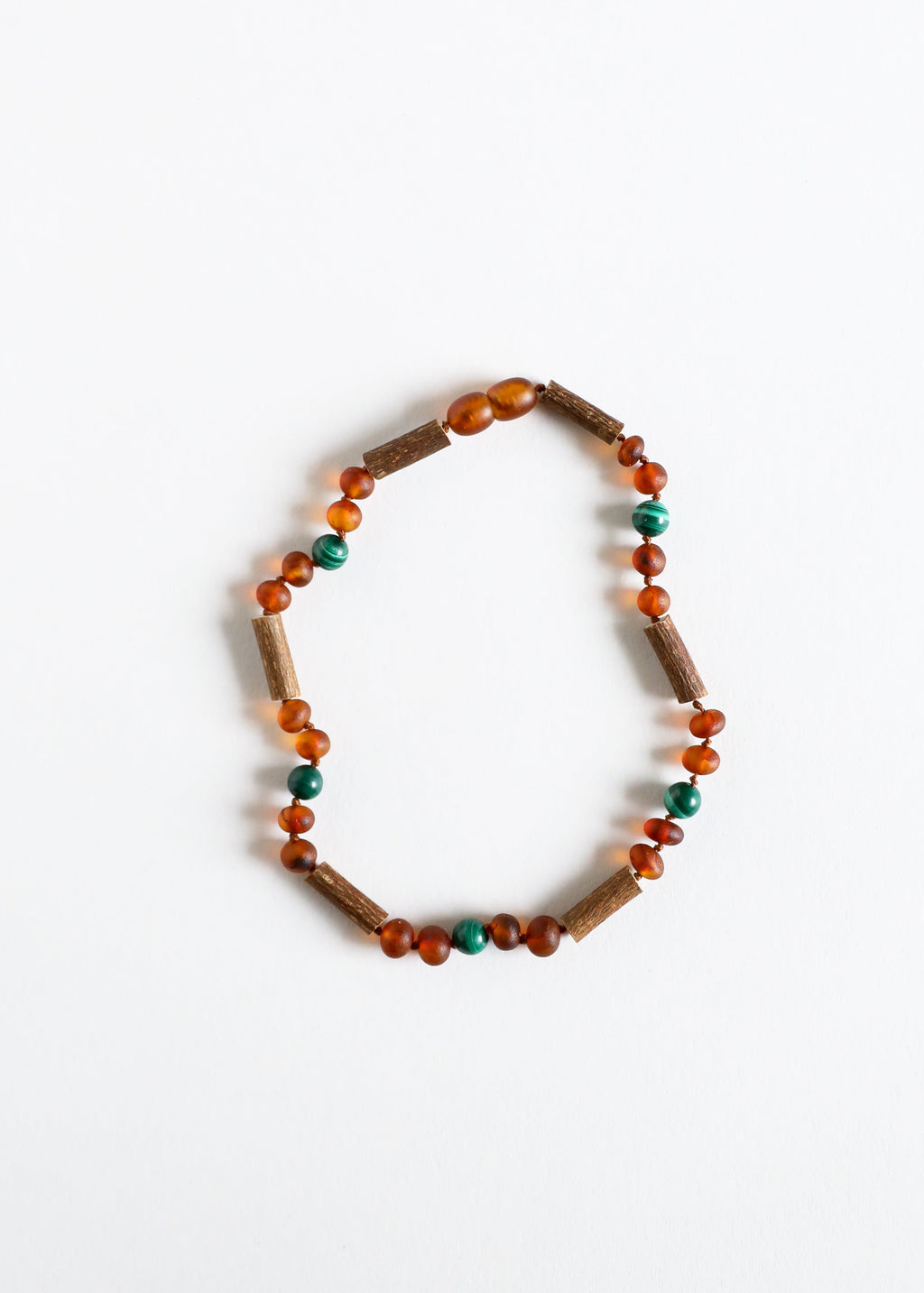 CanyonLeaf Hazelwood || Raw Cognac Baltic Amber + Malachite || Necklace — detail shot 6