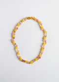 CanyonLeaf Polished Honey Baltic Amber + Honeysuckle Gemstones || Necklace — construction detail