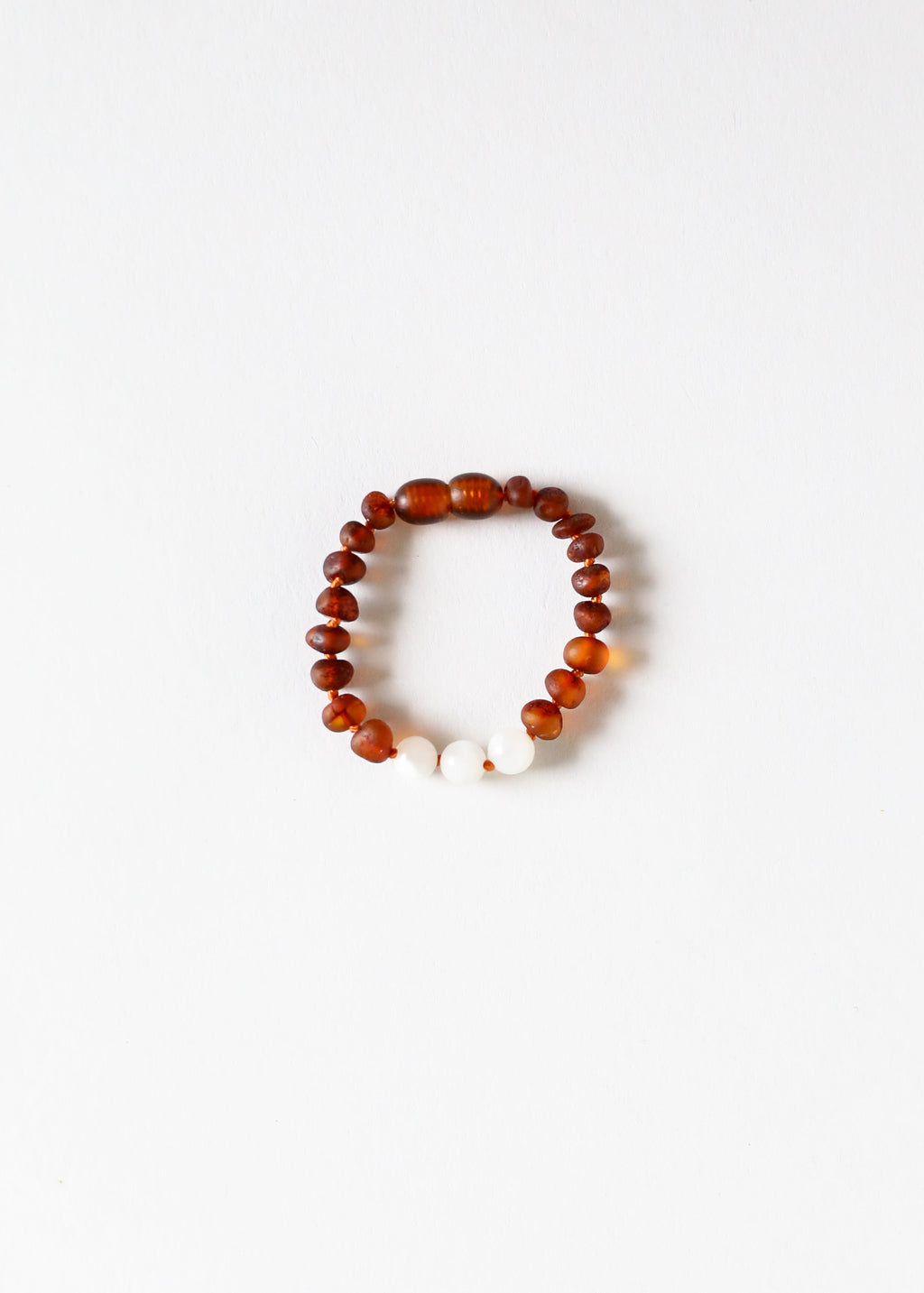 CanyonLeaf Raw Cognac Baltic Amber + Moonstone || Anklet • Bracelet — main product shot