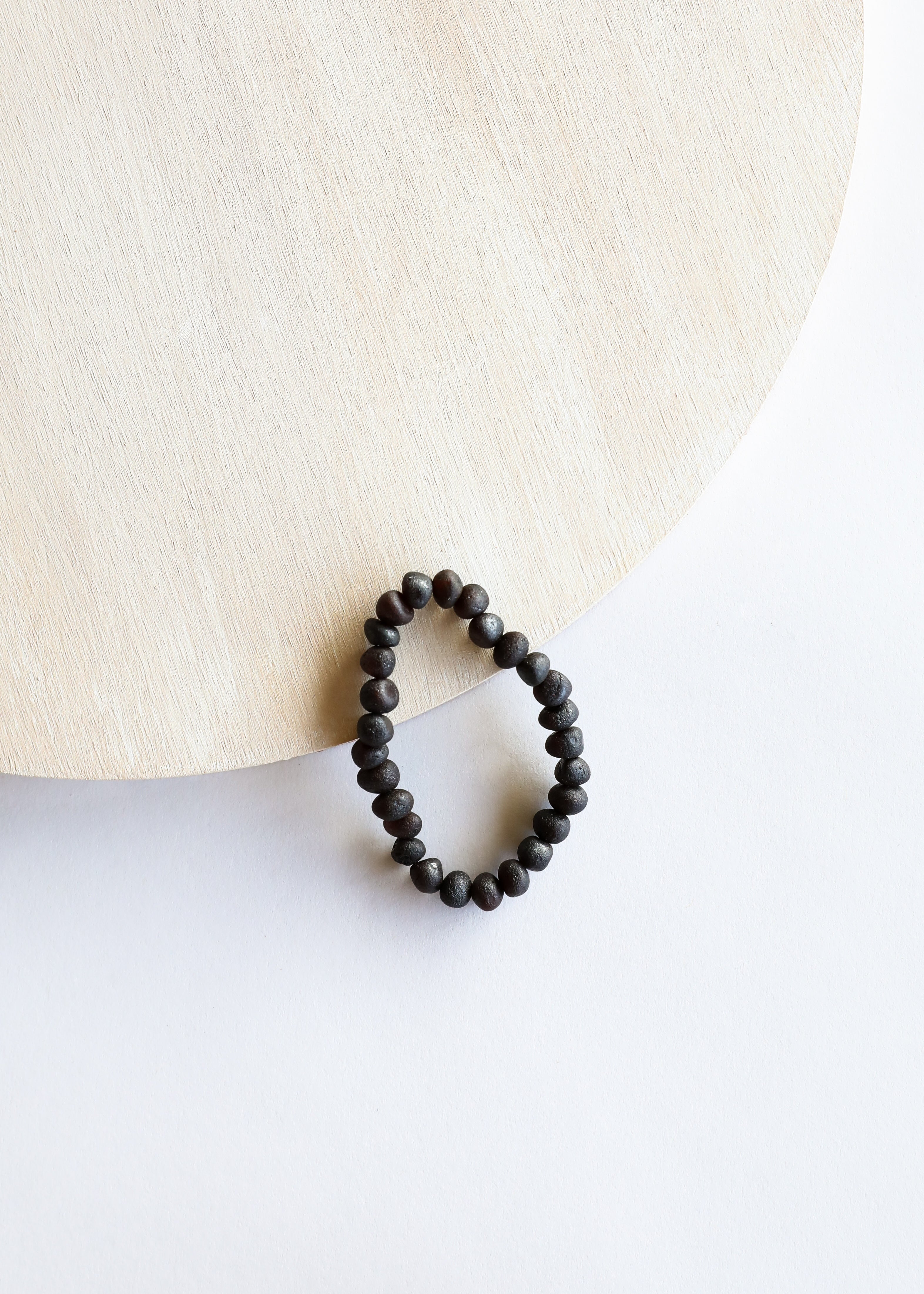 CanyonLeaf Raw Black Baltic Amber || Adult Bracelet — main product shot