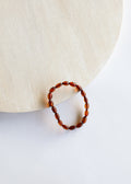 CanyonLeaf Polished Cognac Baltic Amber || Classic || Bracelet or Anklet — detail close-up