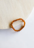 CanyonLeaf Raw Cognac Baltic Amber || Adult Bracelet — Cognac detail