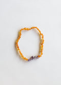CanyonLeaf Raw Honey Baltic Amber + Raw Amethyst || Necklace — main product shot