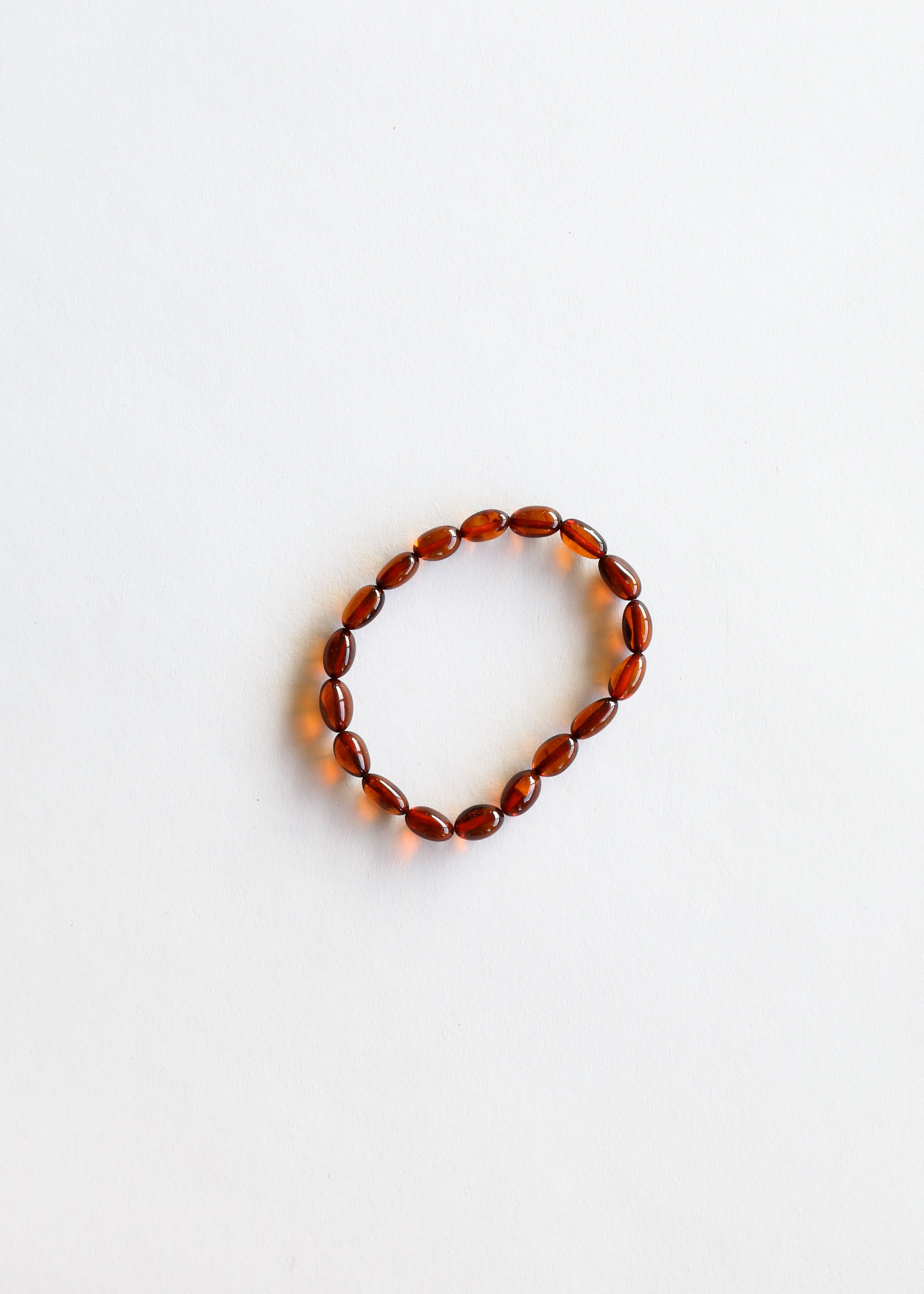 CanyonLeaf Polished Cognac Baltic Amber || Classic || Bracelet or Anklet — main product shot