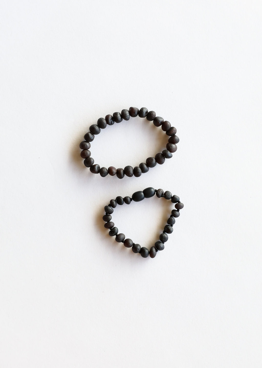 CanyonLeaf Raw Black Baltic Sea Amber || Anklet or Bracelet — Black detail