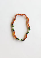 CanyonLeaf Raw Cognac Baltic Amber || Lava + Jade + Agate || Necklace — main product shot