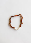 CanyonLeaf Raw Cognac Baltic Amber + Pearls || Necklace — necklace category context