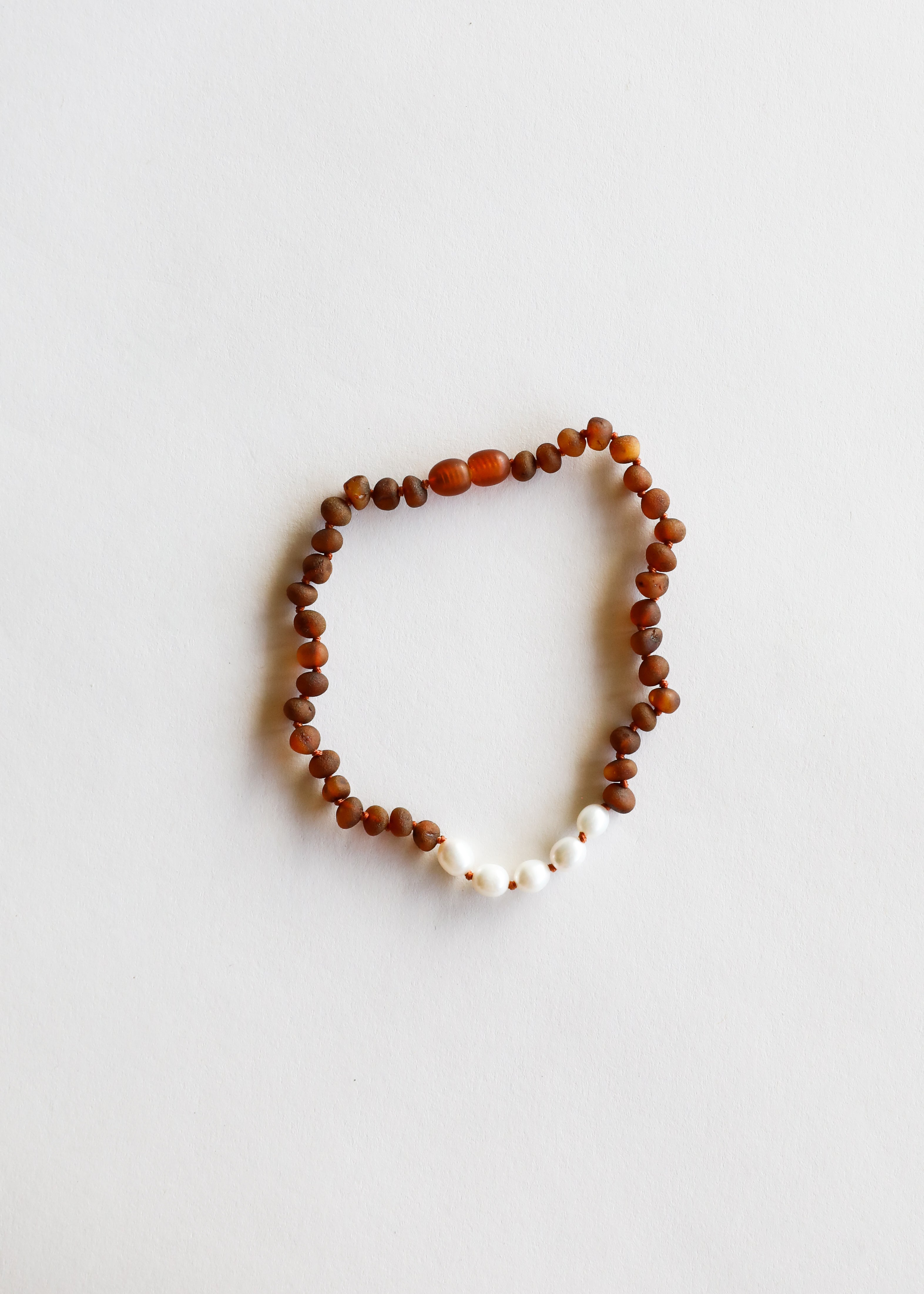 CanyonLeaf Raw Cognac Baltic Amber + Pearls || Necklace — necklace category context