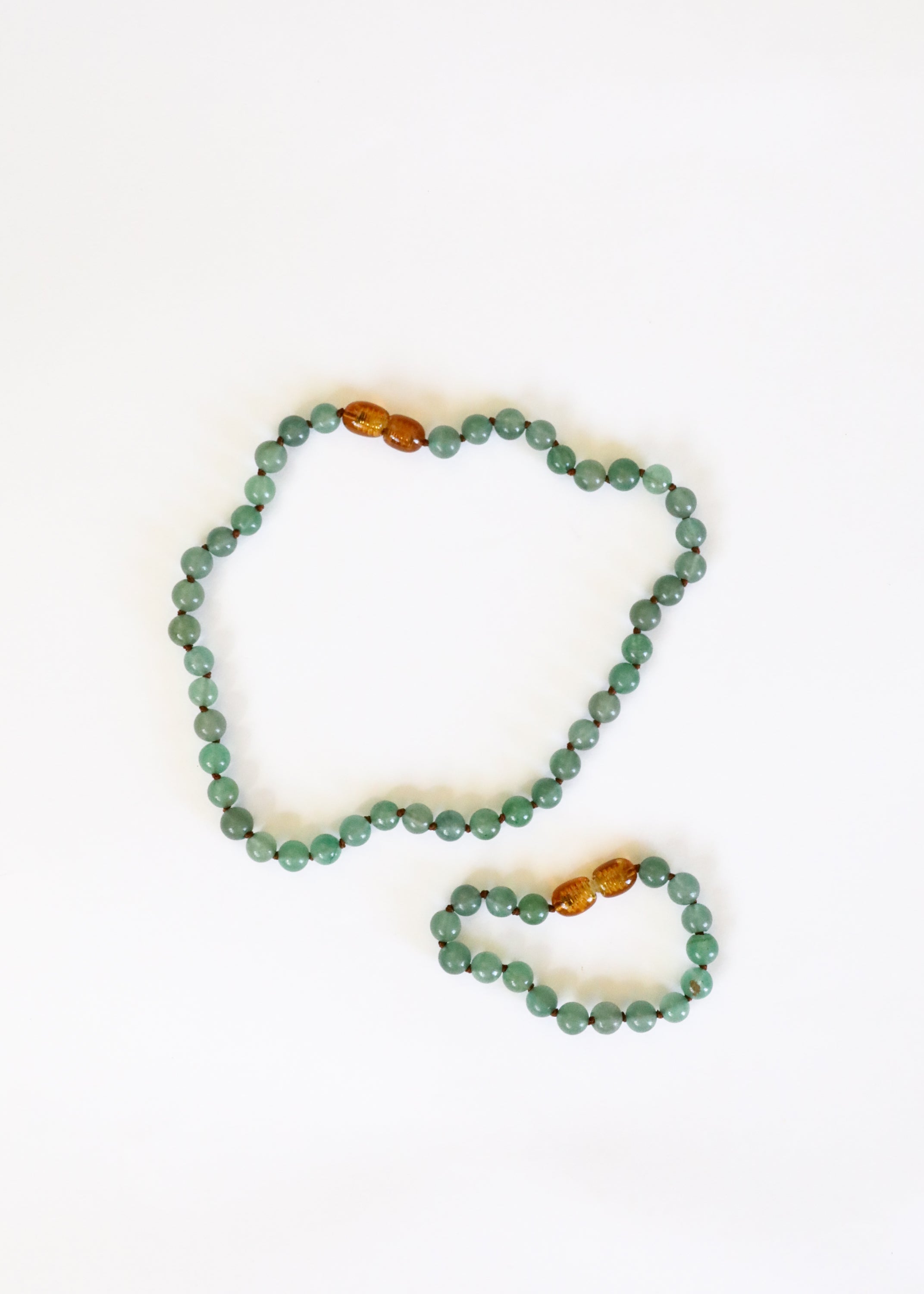 CanyonLeaf Pure Gemstone + Aventurine || Necklace — side view