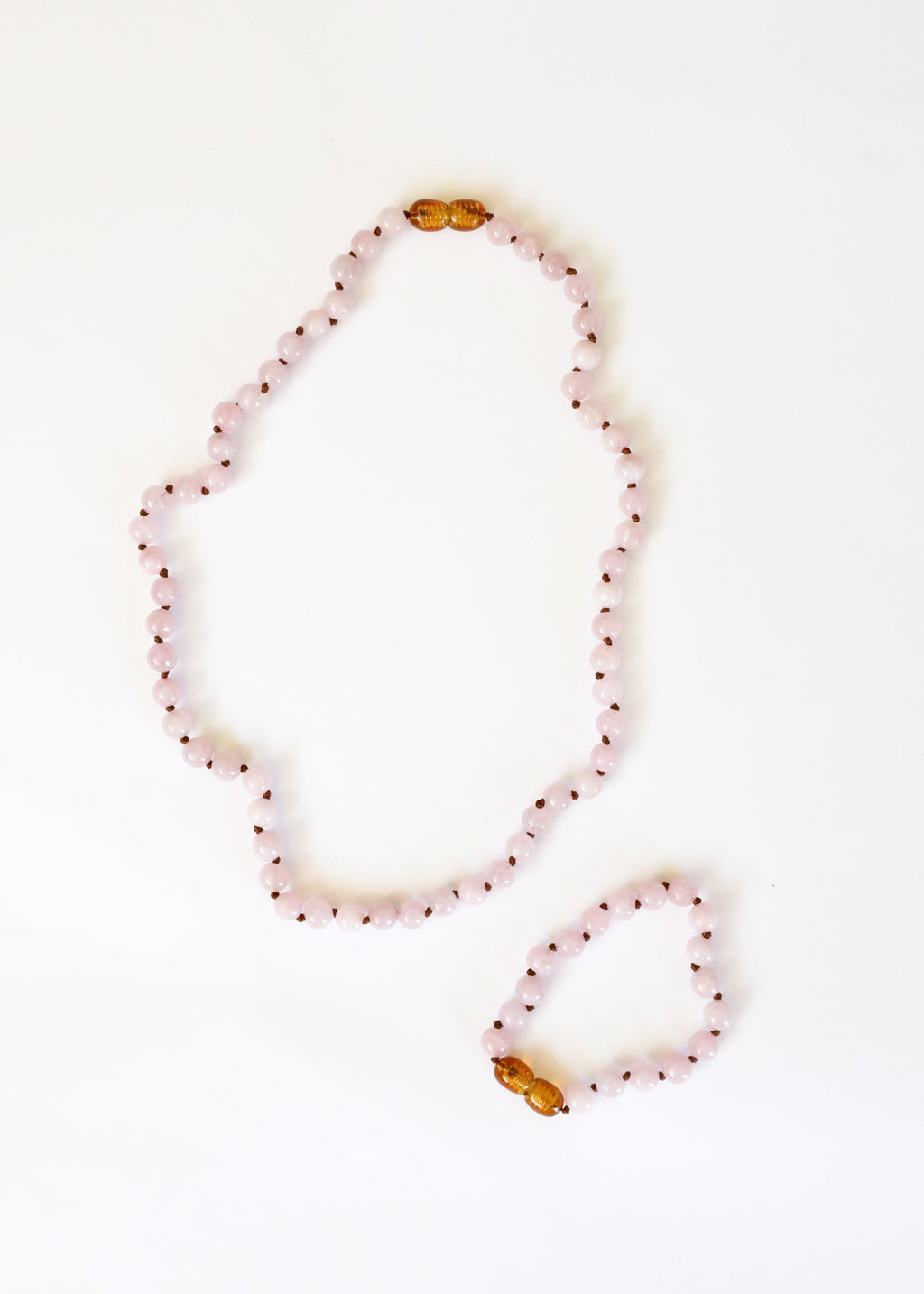 CanyonLeaf Pure Gemstone + Natural Rose Quartz || Beaded Necklace — detail shot 8