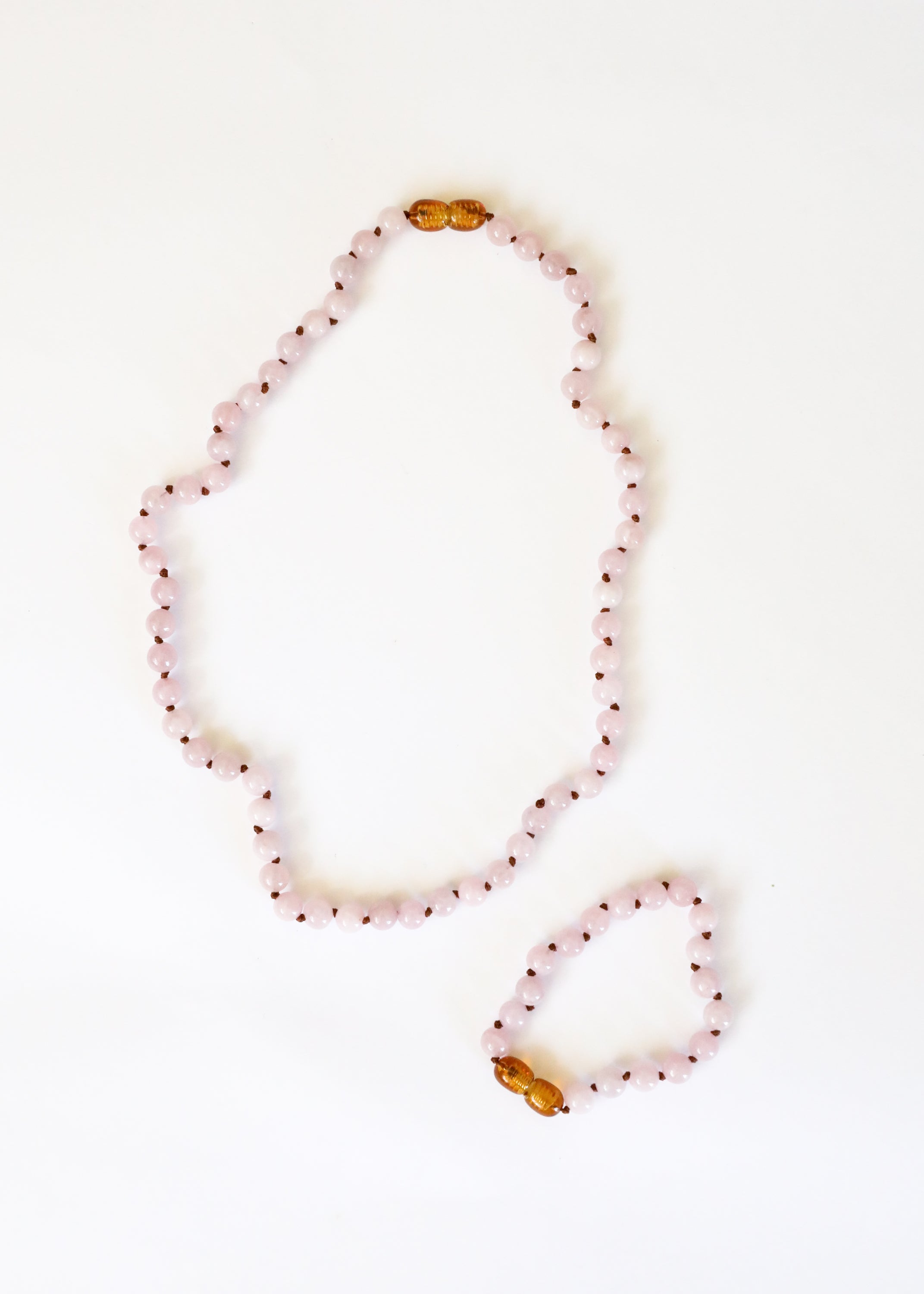 CanyonLeaf Pure Gemstone + Natural Rose Quartz || Beaded Necklace — detail shot 8