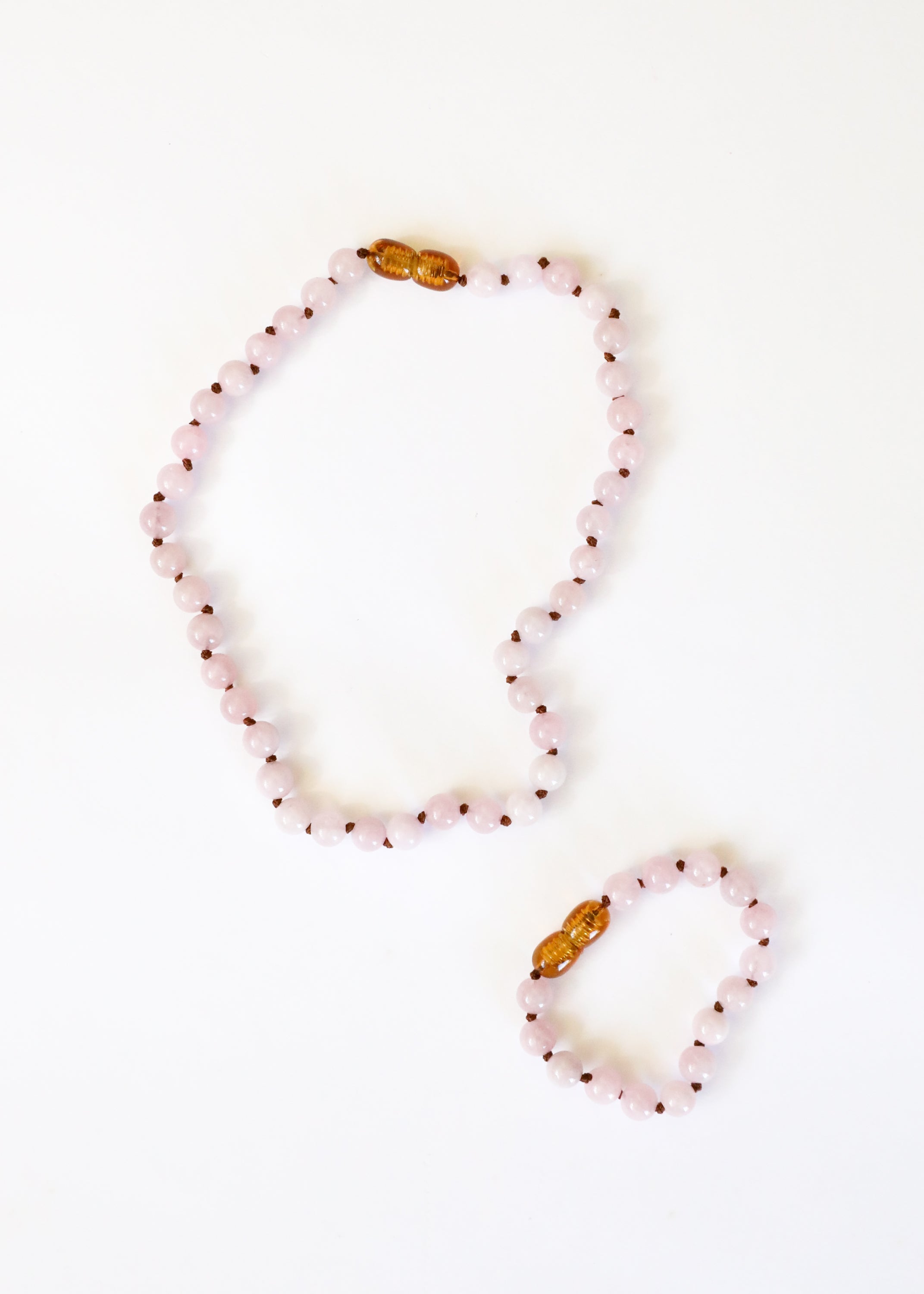 CanyonLeaf Pure Gemstone + Natural Rose Quartz || Beaded Necklace — detail shot 6