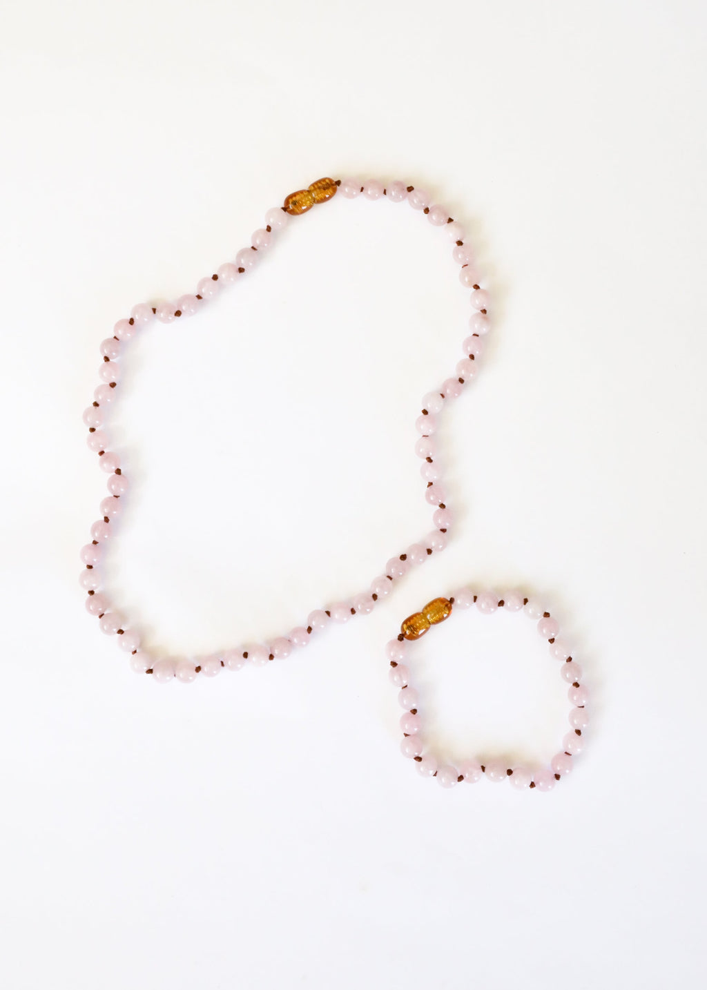 CanyonLeaf Pure Gemstone + Natural Rose Quartz || Beaded Necklace — detail shot 7