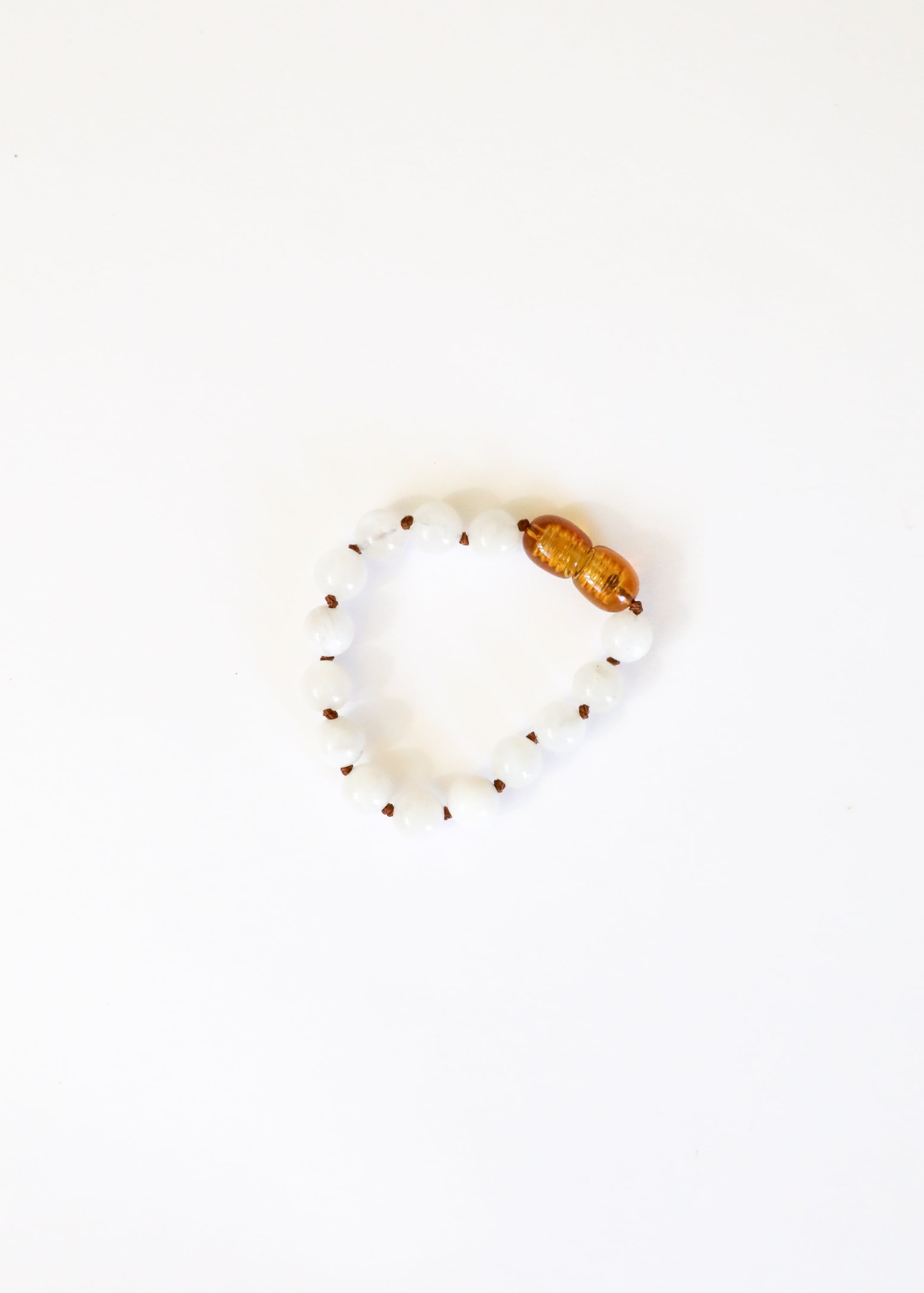 CanyonLeaf Pure Gemstone + Moonstone || Anklet or Bracelet — detail close-up