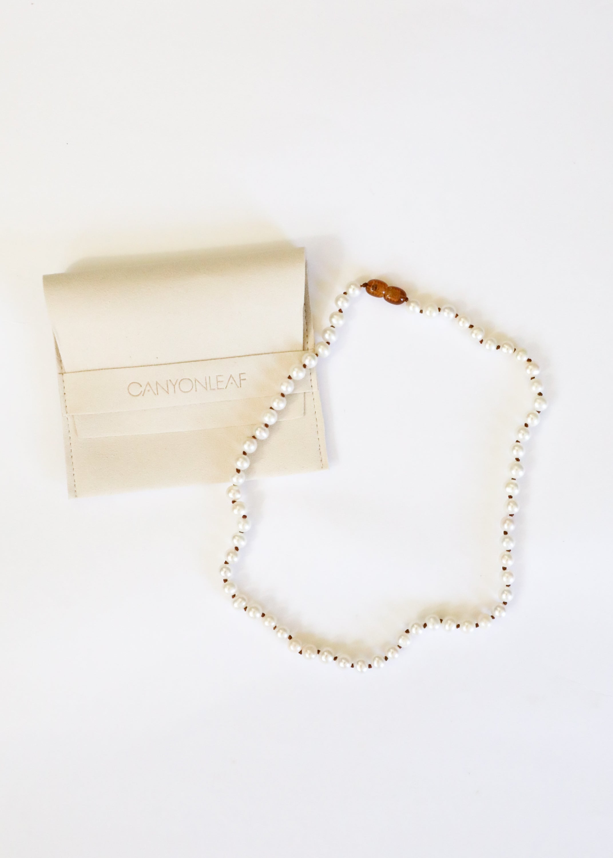 CanyonLeaf Pure Gemstone + Pearl || Necklace — in-use photo