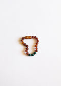 CanyonLeaf Raw Cognac Baltic Amber + Malachite || Anklet or Bracelet — main product shot