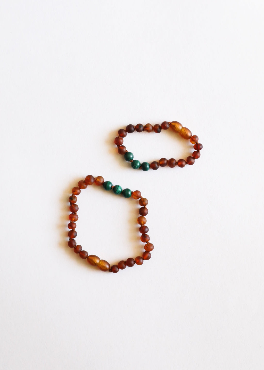 CanyonLeaf Raw Cognac Baltic Amber + Malachite || Anklet or Bracelet — lifestyle context