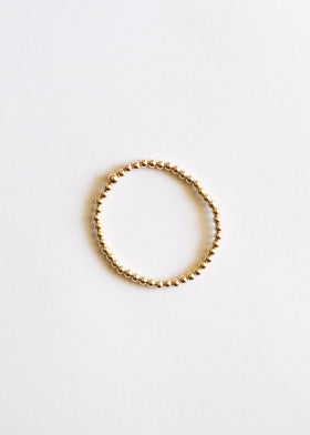 14k Gold Filled || Beaded Stretch Bracelet or Anklet