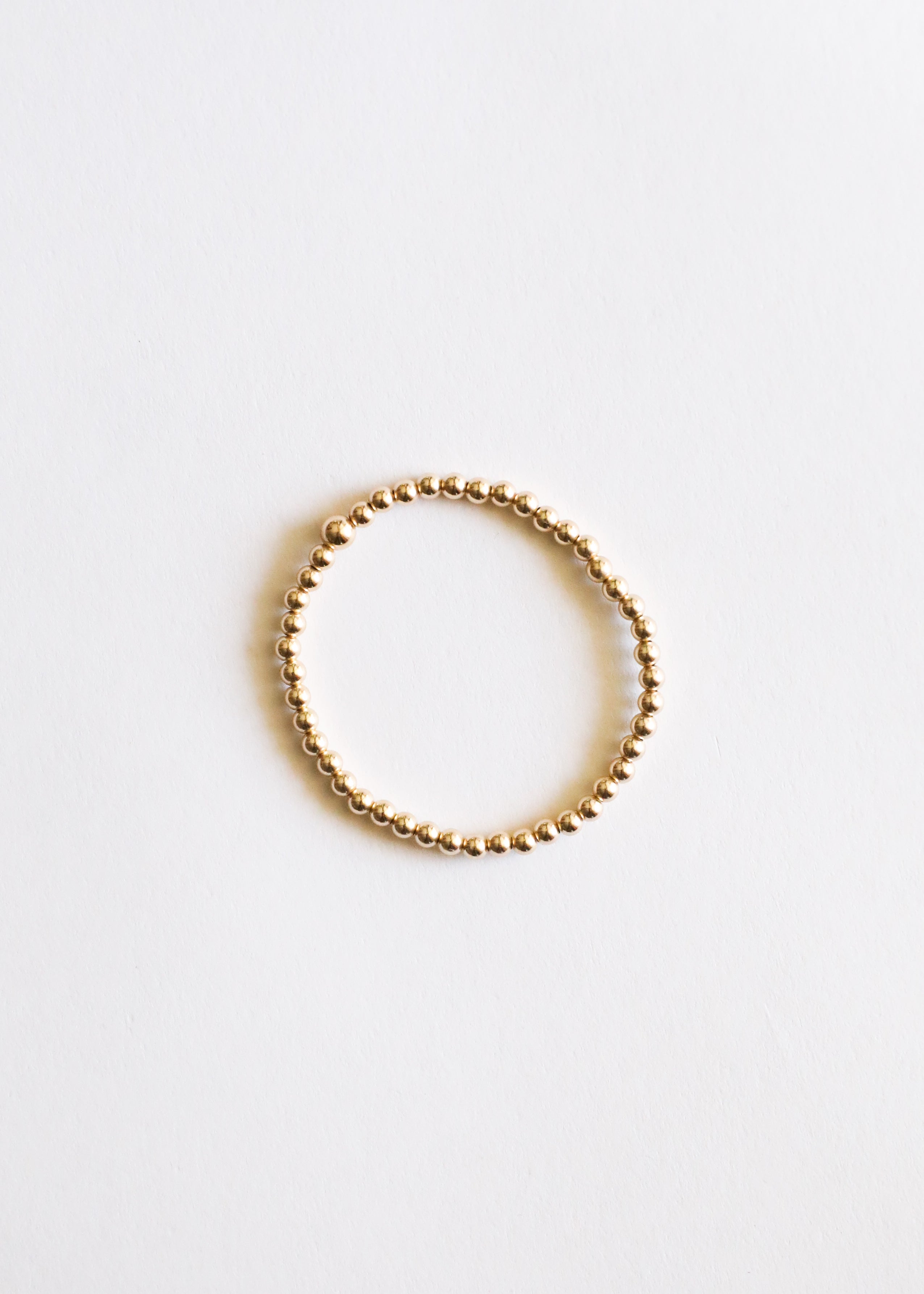 CanyonLeaf 14k Gold Filled || Beaded Stretch Bracelet or Anklet — main product shot