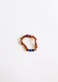 CanyonLeaf Raw Cognac Baltic Amber + Lapis Lazuli || Anklet or Bracelet — main product shot