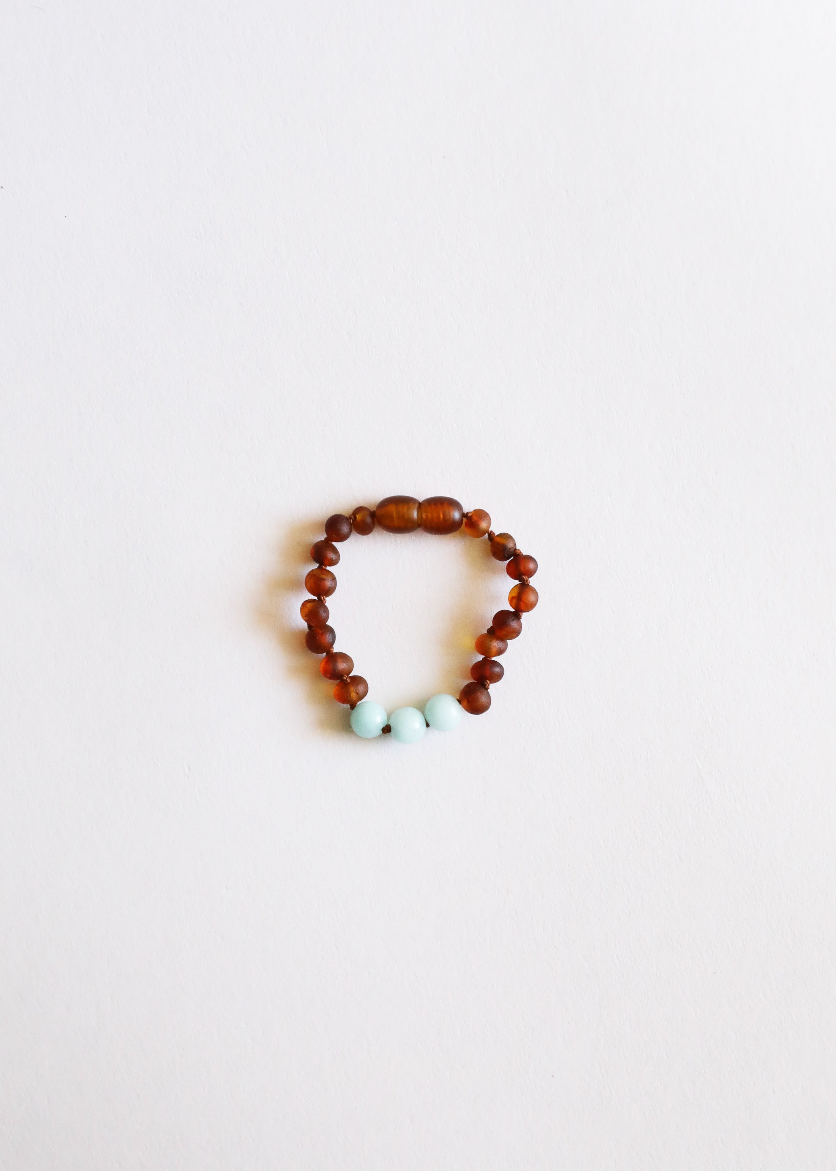 CanyonLeaf Raw Cognac Baltic Amber + Amazonite || Anklet or Bracelet — lifestyle context