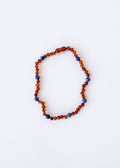CanyonLeaf Raw Cognac Baltic Amber + Lapis Lazuli || Halo Necklace || — main product shot