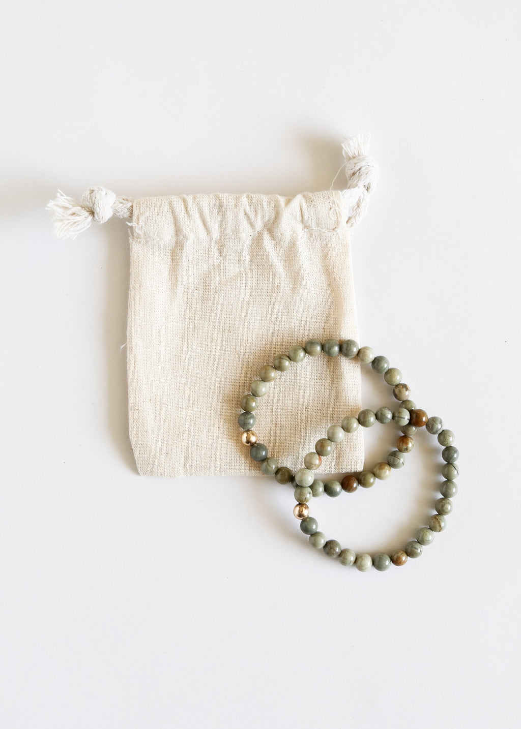 CanyonLeaf Silver Leaf Jasper + 14k Gold Filled || Adult Bracelet — alternative angle
