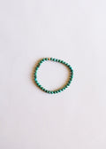 CanyonLeaf Natural Turquoise + 14K Gold Filled || Beaded Stretch Bracelet — Turquoise detail