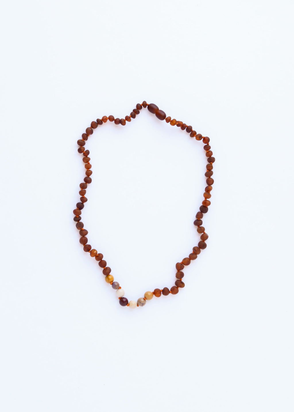 CanyonLeaf Raw Cognac Baltic Amber + Mookaite Jasper || Necklace — necklace category context