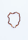 CanyonLeaf Raw Cognac Baltic Amber + Mookaite Jasper || Necklace — Cognac detail