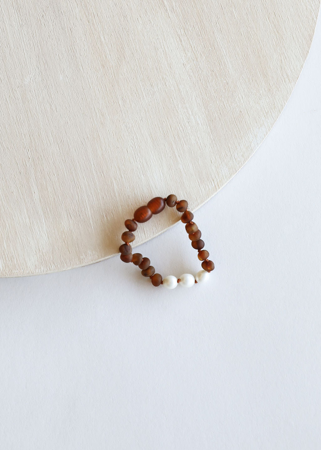 CanyonLeaf Raw Cognac Baltic Amber + Pearls || Anklet or Bracelet — bracelet category context