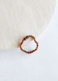 CanyonLeaf Raw Cognac Baltic Amber || Anklet or Bracelet — Cognac detail