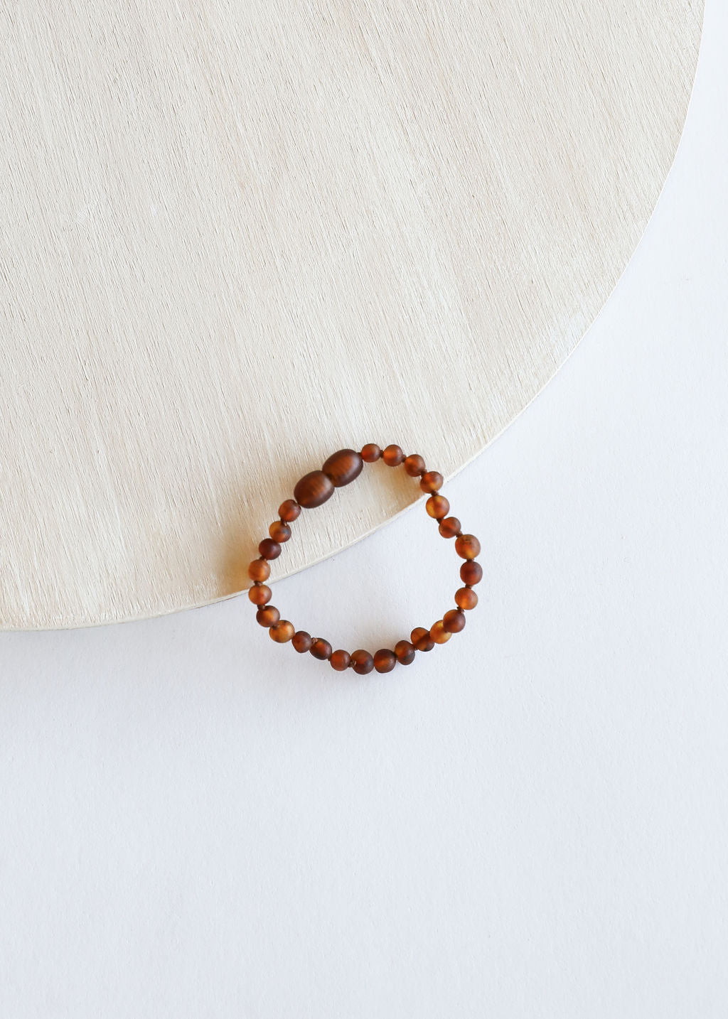 CanyonLeaf Raw Cognac Baltic Amber || Anklet or Bracelet — Cognac detail