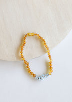 CanyonLeaf Raw Honey Baltic Amber + Aquamarine || Necklace — necklace category context