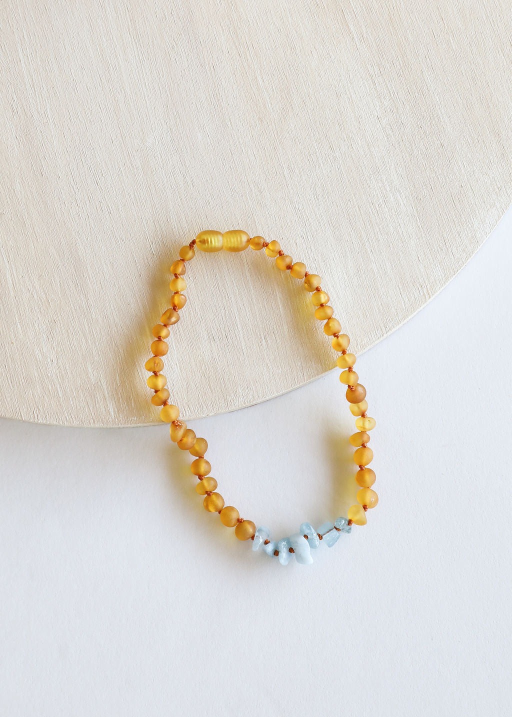 CanyonLeaf Raw Honey Baltic Amber + Aquamarine || Necklace — necklace category context